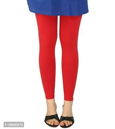 AZAD DYEING WOMEN ANKLE LENGTH LEGGINGS (Free Size) (RED)-thumb0