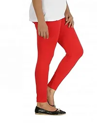 AZAD DYEING WOMEN ANKLE LENGTH LEGGINGS (Free Size) (RED)-thumb1