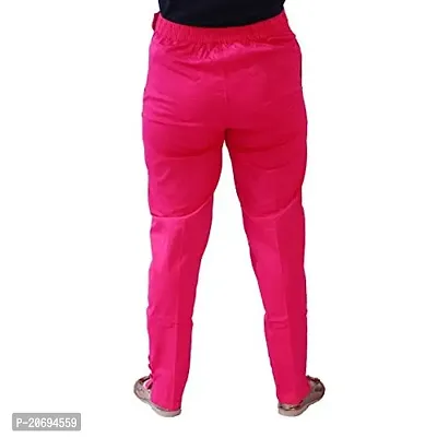 AZAD DYEING Women's Cotton Lycra Stretchable Jegging Pants (Pink)-thumb3