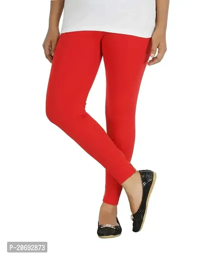 AZAD DYEING WOMEN ANKLE LENGTH LEGGINGS (Free Size) (RED)-thumb3