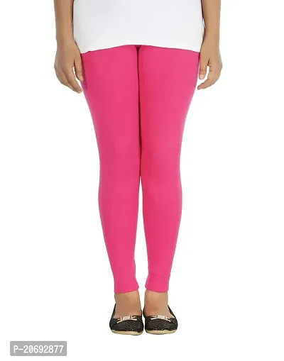 AZAD DYEING WOMEN ANKLE LENGTH LEGGINGS (Free Size) (PINK)