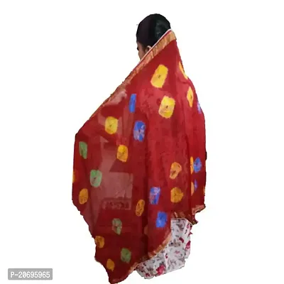 AZAD DYEING Women's Cotton Bandhej Dupatta (Multicolor)-thumb2