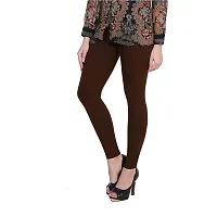 AZAD DYEING WOMEN ANKLE LENGTH LEGGINGS (Free Size) (COFFEE)-thumb3
