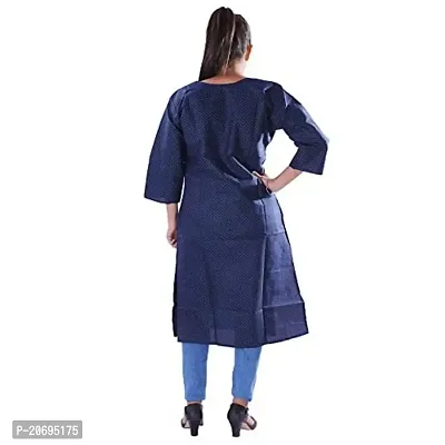 AZAD DYEING Women Kurta Printed Cotton Long Kurti (Large)-thumb2