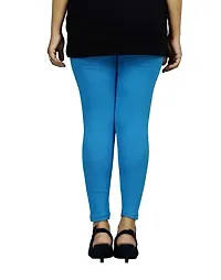 AZAD DYEING WOMEN ANKLE LENGTH LEGGINGS (Free Size) (BLUE)-thumb2