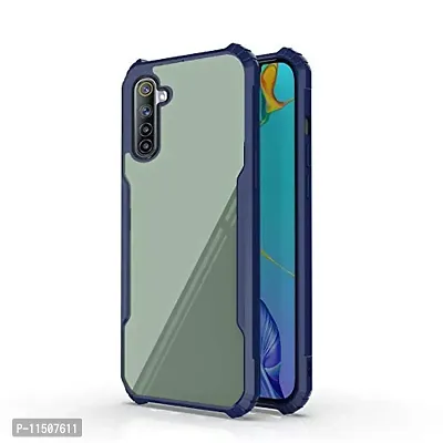 PrintYug Shockproof Crystal Clear Transparent Back Cover for Realme 6 Pro| 360 Degree Protection | Protective Design (Blue)-thumb0
