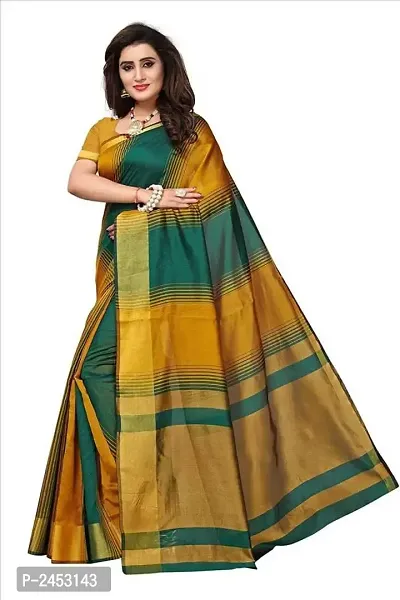 Multicoloured Cotton Woven Design Sarees For Women-thumb2