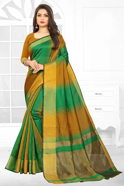 Best Priced Color Block Cotton Silk Solid Sarees