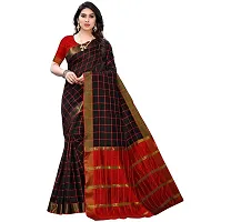 Trending Jahlar Pallu Cotton Silk Saree With Blouse Piece-thumb1