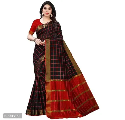 Trending Jahlar Pallu Cotton Silk Saree With Blouse Piece-thumb2