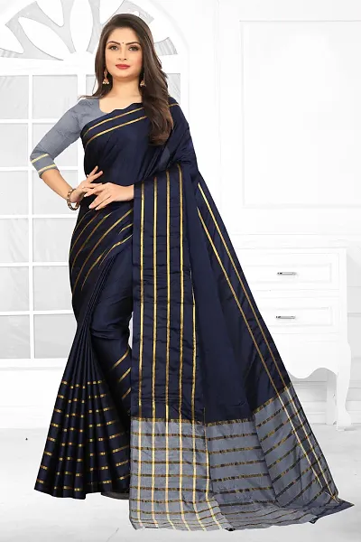 Stylish Crepe Saree with Blouse piece For Women