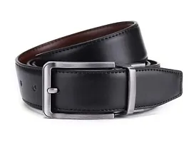 Kargau Men's Reversible Shiny Pu-Leather Formal Belts-thumb1