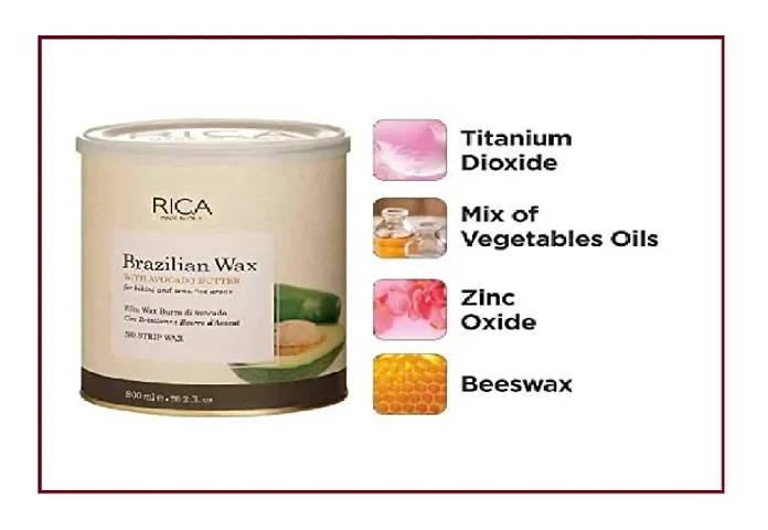 Rica brazilianavacado Wax with for Bikini and Face , 800ML for women