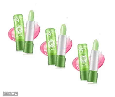 PACK OF 3...ALOEVERA COLOUR CHANGING LIP BALM ...