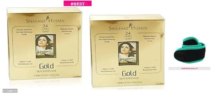 PACK OF 2 SHANAZ GOLD BOX FACIAL KIT WITH FACIAL BAND