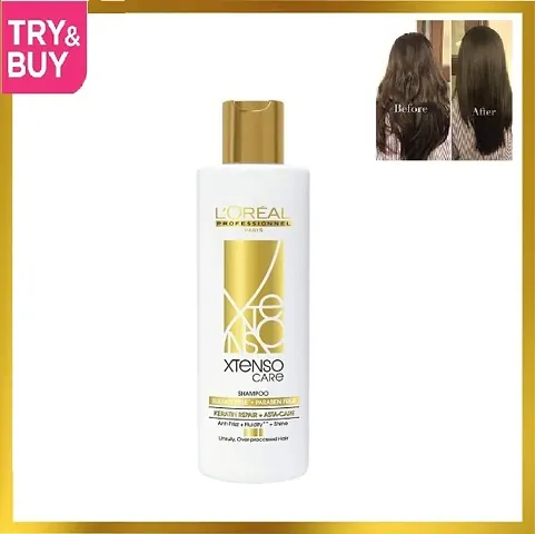 LOreacute;al Professionnel Xtenso Care Shampoo For Straightened Hair, 250 ML | sulphate free Shampoo pack of 1