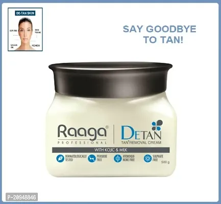 Raaga Professional De-Tan Tan removal Cream Kojic  Milk, 490 GM pack of 1