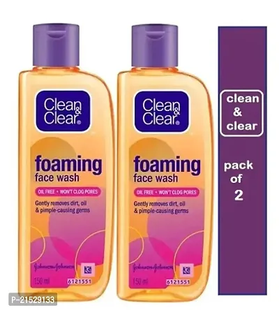 Clean  Clear Foaming Facewash for Oily Skin 150ML PACK OF 2-thumb0