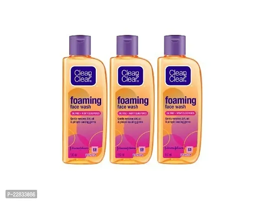 Clean  Clear Foaming Face Wash For Oily Skin, 150ml pack of 3-thumb0