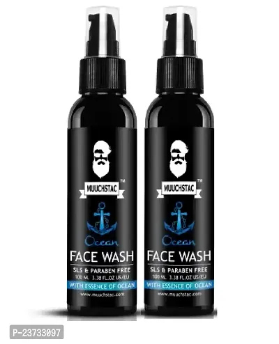 MUUCHSTAC Ocean for Men, Fights Acne  Pimple, Skin Brightening, All Skin Types Face Wash  (100 ml) pack of 2-thumb0