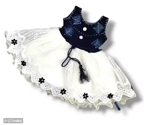 Stylish Net Embellished Frock For Baby Girl-thumb0