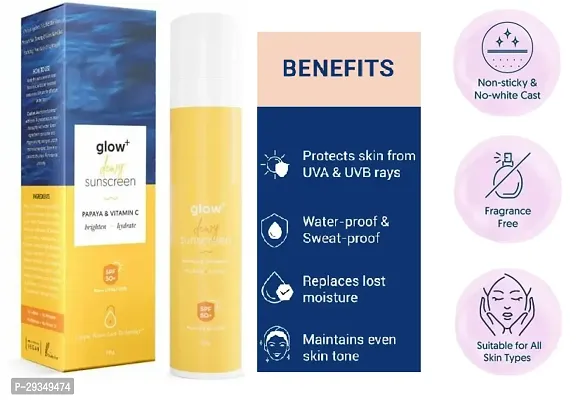 PROFESSIONAL Glow+ Dewy Sunscreen SPF 50 PA++++ | UVA/B  Blue Light Protection for Men  Women-thumb0
