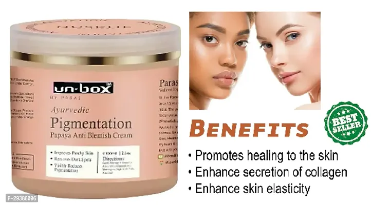 Professional Unbox Ayurvedic Pigmentation Papaya Anti-Blemish Cream Pack of 1- (100 Ml)