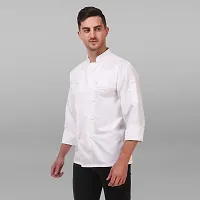 Kodenipr Club Traditional White Chef Coat, Detachable Button Poly/Cotton, Size-thumb1