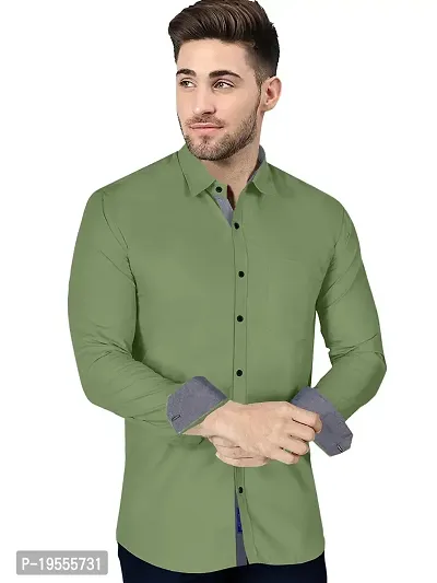 P  V Creations Men's Slim Fit Stylish Full Sleeve Casual Shirts (LSTR)-thumb5