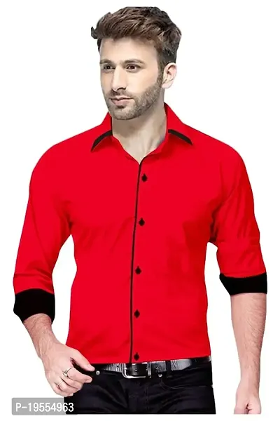 P  V Creations Men's Cotton Full Sleeves Casual Shirt (PV_1001P)