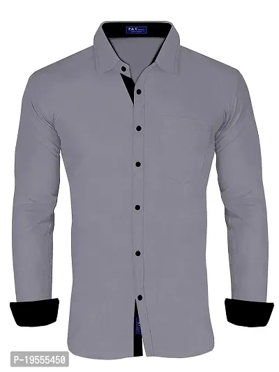 P  V Creations Men's Slim Fit Stylish Full Sleeve Casual Shirts (LSTR)-thumb3