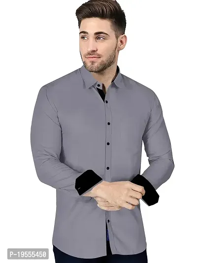 P  V Creations Men's Slim Fit Stylish Full Sleeve Casual Shirts (LSTR)-thumb5