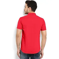 Amazing Red Cotton Solid Casual Shirts For Men-thumb1