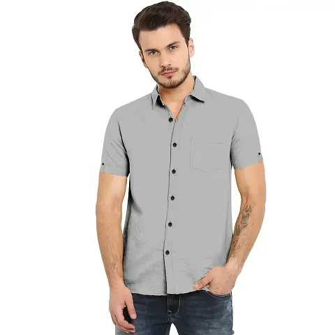 Amazing Cotton Solid Casual Shirts For Men