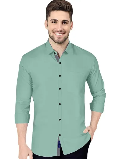 P & V Creations Men's Slim Fit Stylish Full Sleeve Casual Shirts (LSTR)