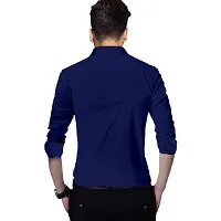 PV Cotton Blend Double Button Solid Slim Fit Shirt-thumb2