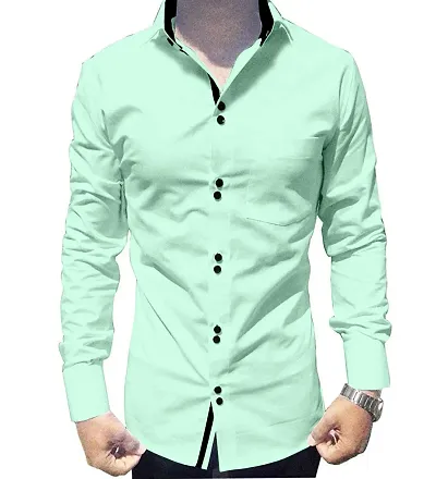 P & V Creations Men's Slim Fit Casual Shirt