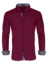 P  V Creations Men's Slim Fit Stylish Full Sleeve Casual Shirts (LSTR)-thumb2