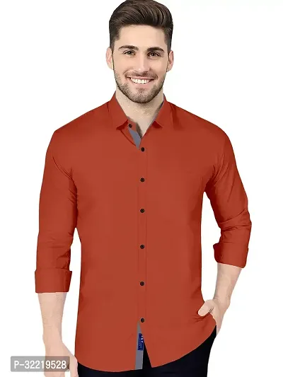 Stunning Cotton Blend Solid Casual Shirts For Men-thumb0