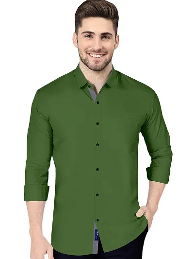 P & V Creations Men's Slim Fit Stylish Full Sleeve Casual Shirts (LSTR)