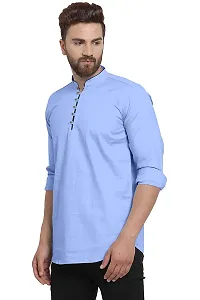 P  V Creations Mens Solid Straight Kurta (Kurta)-thumb3