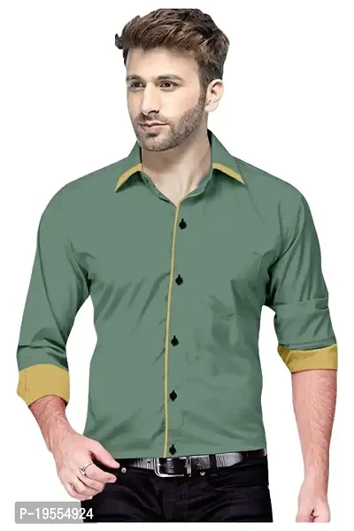 P  V Creations Men's Cotton Full Sleeves Casual Shirt (PV_1001P)