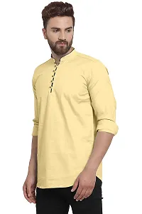 P  V Creations Mens Solid Straight Kurta (Kurta)-thumb3