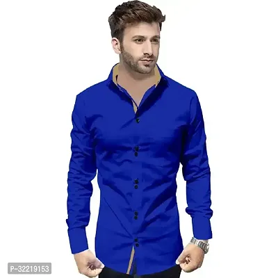 Stunning Cotton Blend Solid Casual Shirts For Men-thumb0