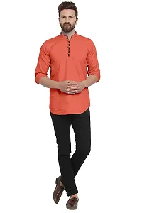 P  V Creations Mens Solid Straight Kurta (Kurta)-thumb1