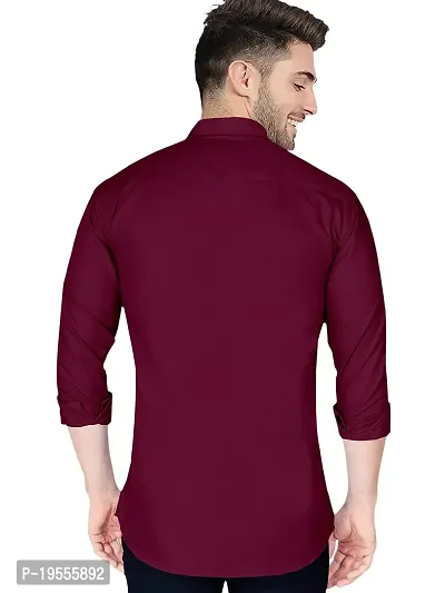 P  V Creations Men's Slim Fit Stylish Full Sleeve Casual Shirts (LSTR)-thumb4