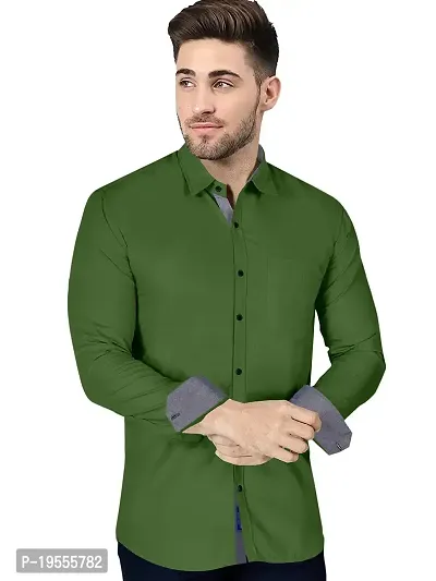 P  V Creations Men's Slim Fit Stylish Full Sleeve Casual Shirts (LSTR)-thumb5