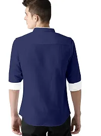 P  V Creations Men?s Slim Fit Solid Casual Cotton Shirt (Endo)-thumb2