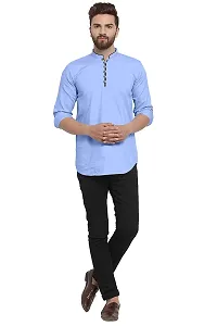 P  V Creations Mens Solid Straight Kurta (Kurta)-thumb1