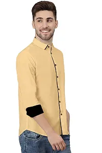 P  V Creations Mens Slim Fit Solid Cotton Casual Shirt (PPG)-thumb1